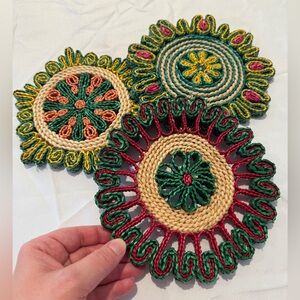 Vintage woven trivets